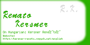 renato kersner business card